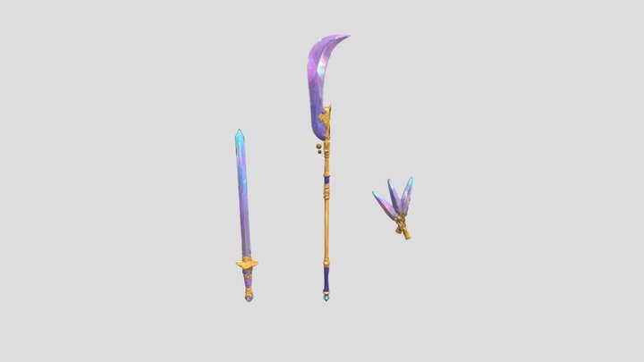 Armas de luta das huntrix 3D Model
