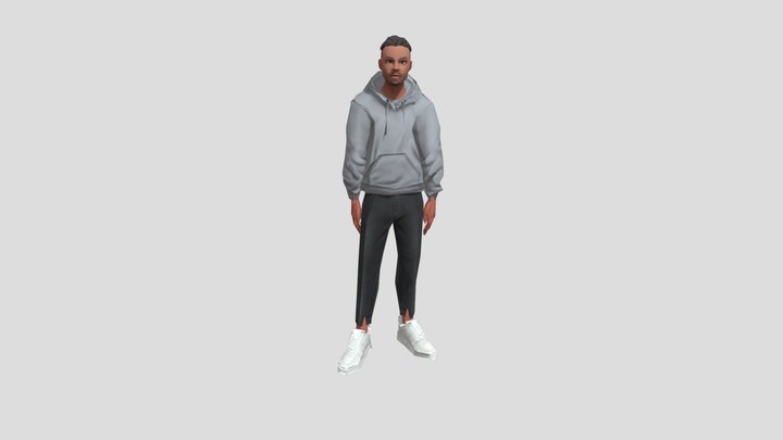 Black Character 3D Model