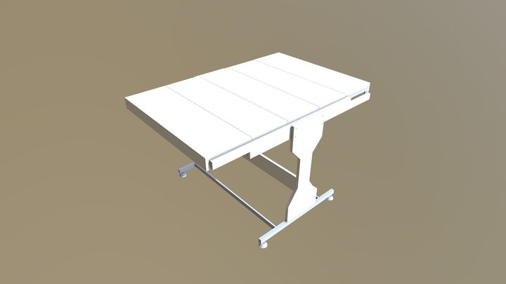 Katlanır Masa KM812 kapalı 3D Model