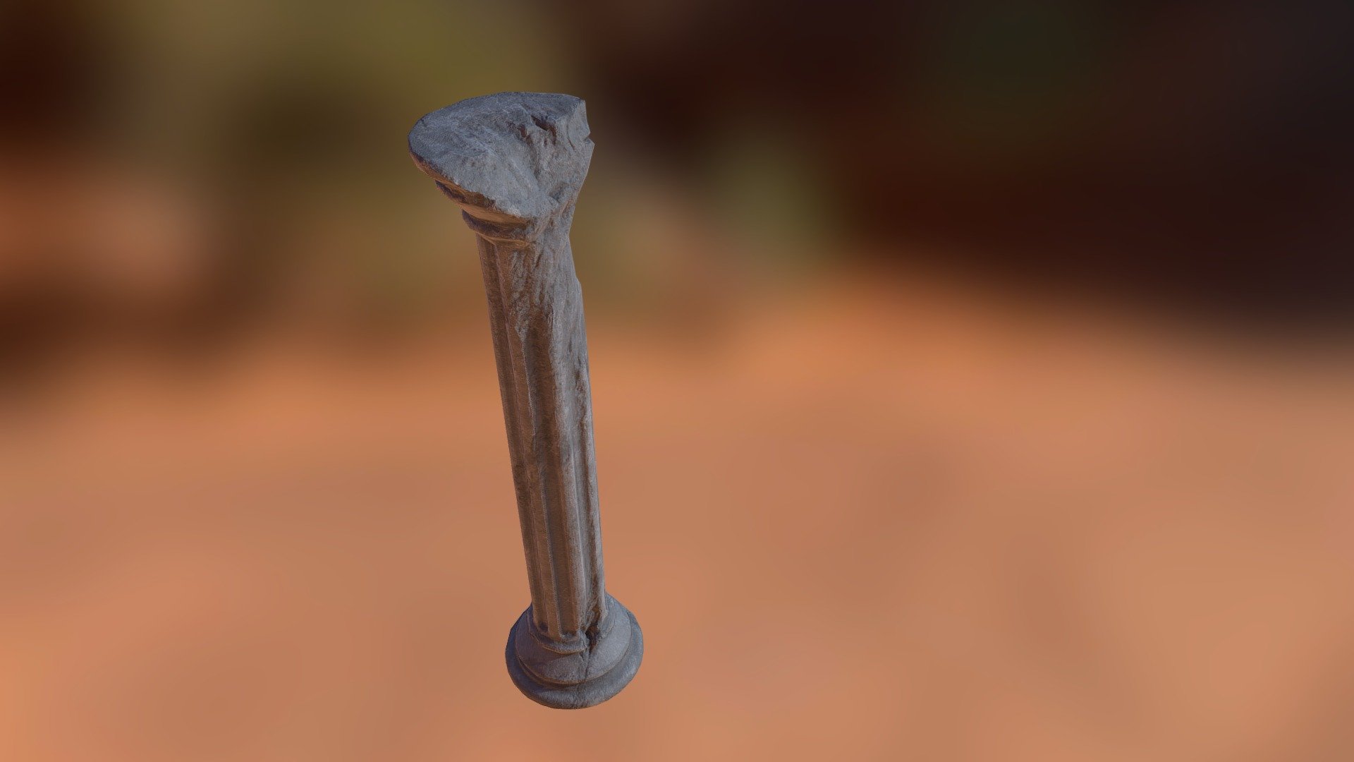 Ancient Column Low Poly