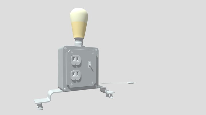 Steampunk Lamp Free 3D Model