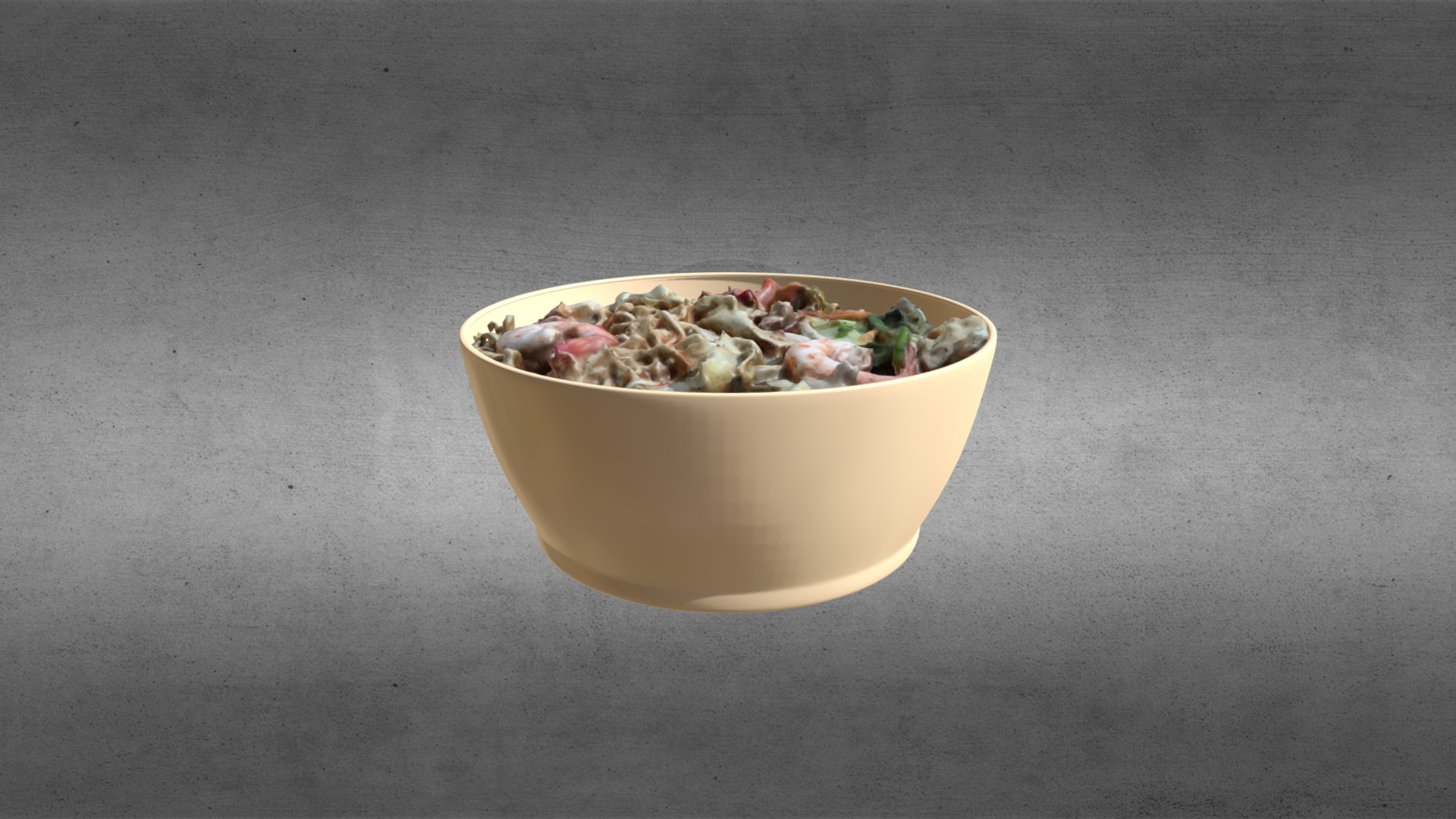 3D model Noodle spicy salad - This is a 3D model of the Noodle spicy salad. The 3D model is about a bowl of sushi.