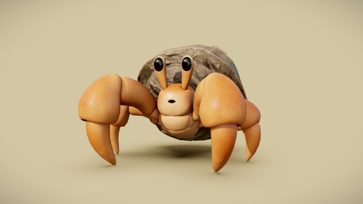 Hermit Crab 3D Model