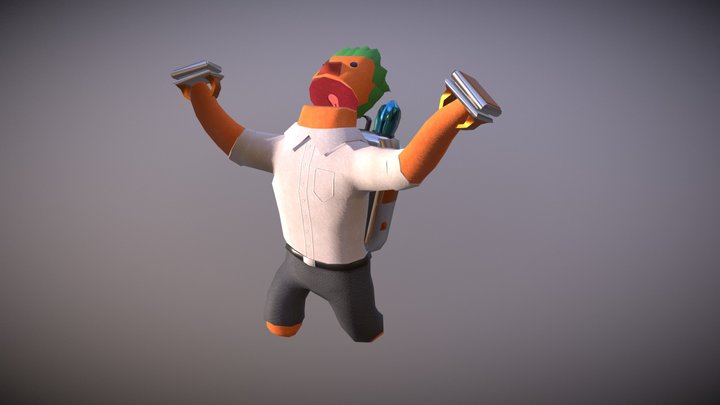 Paramedics Character Ace's Panic Animation 3D Model