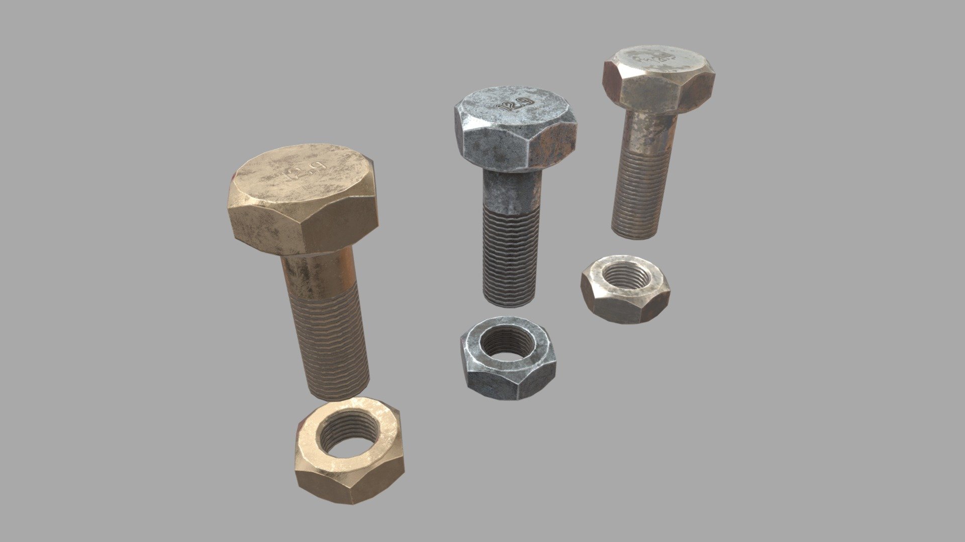 Nuts & Bolts Download Free 3D model by clon6767 [9ad8ac0] Sketchfab