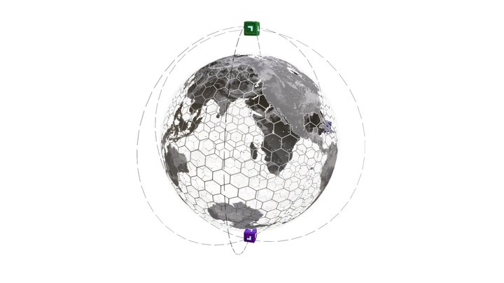 Hologram Earth Animated Version 2 Hexa 3D Model