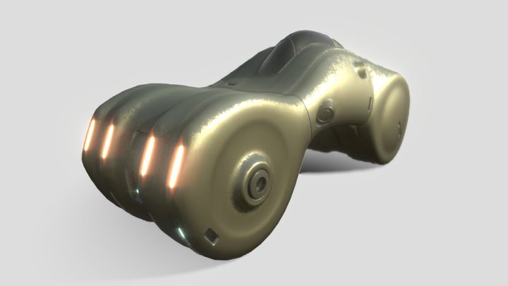 Conceptual Futuristic Hovercar 3D Model