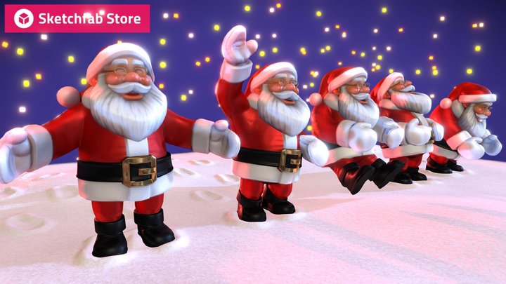 Store Item: Santa Claus - Rigged 10$ 3D Model