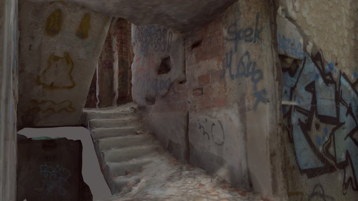 Interior ruins near Ćolina kapa Trebević 3D Model