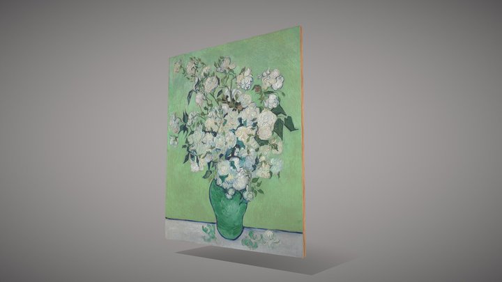"Roses" by Vicent Van Gogh, ca 1890 3D Model
