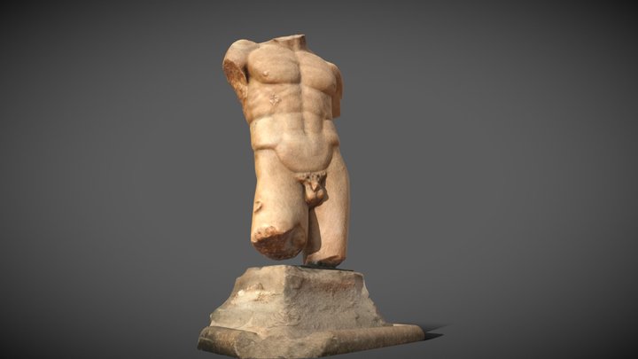 Torso romano a partir del Ares Borghese 3D Model