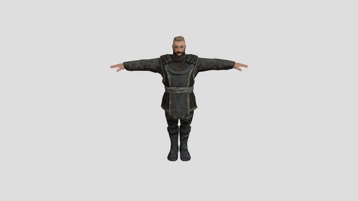 Viking 1 without helmet t-pose 3D Model