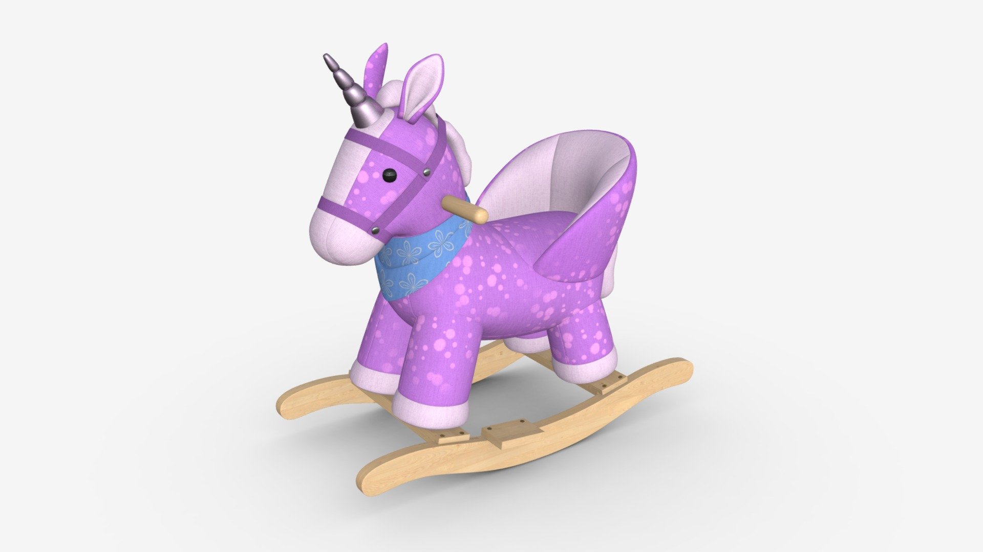 Baby unicorn rocking chair 03 Buy Royalty Free 3D model by HQ3DMOD