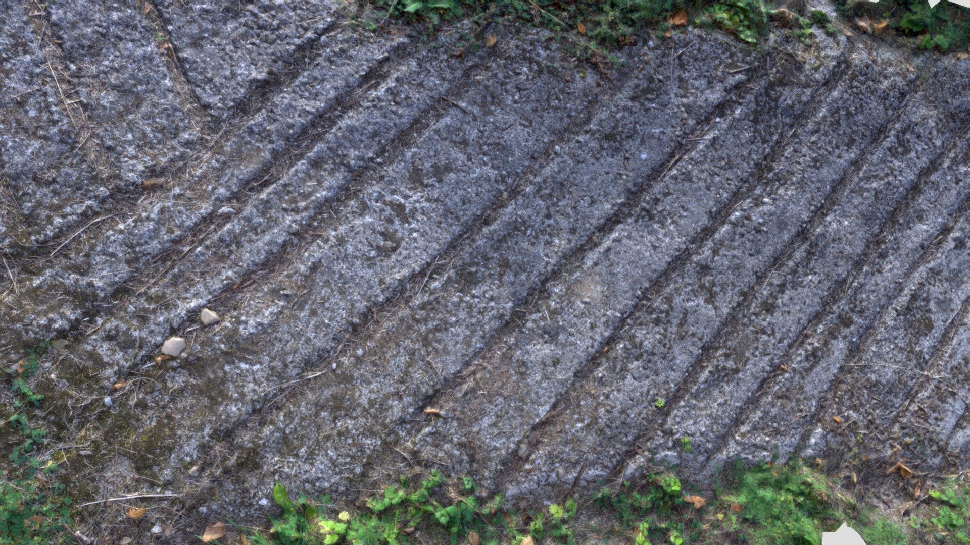 Concrete grooved pathway