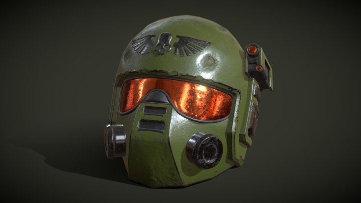 Warhammer 40k - Kasrkin Helmet 3D Model