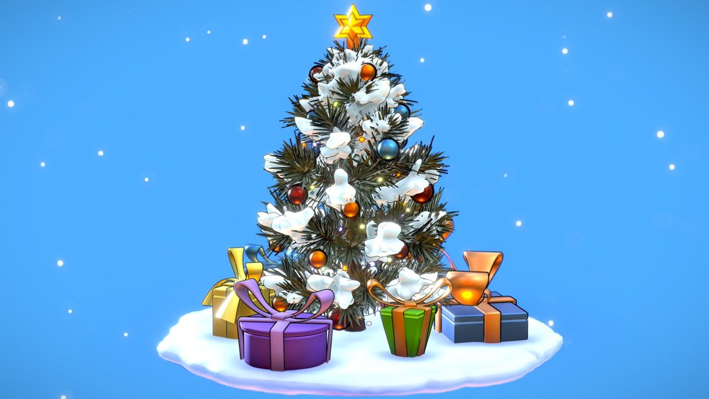Xmas Tree - Cartoonish & Stylized.