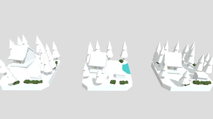 Forest Loner - Diorama and House blockout 3D Model