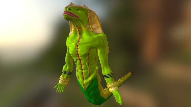 Egyptian Snake God 3D Model
