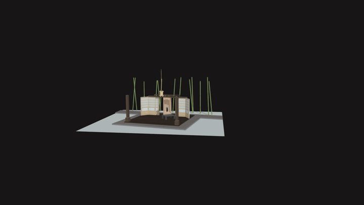Sound Of A Voice Set Design (Opened Doors) 3D Model