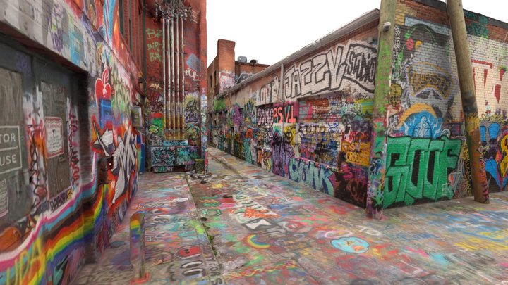 Graffiti Alley 3D Model