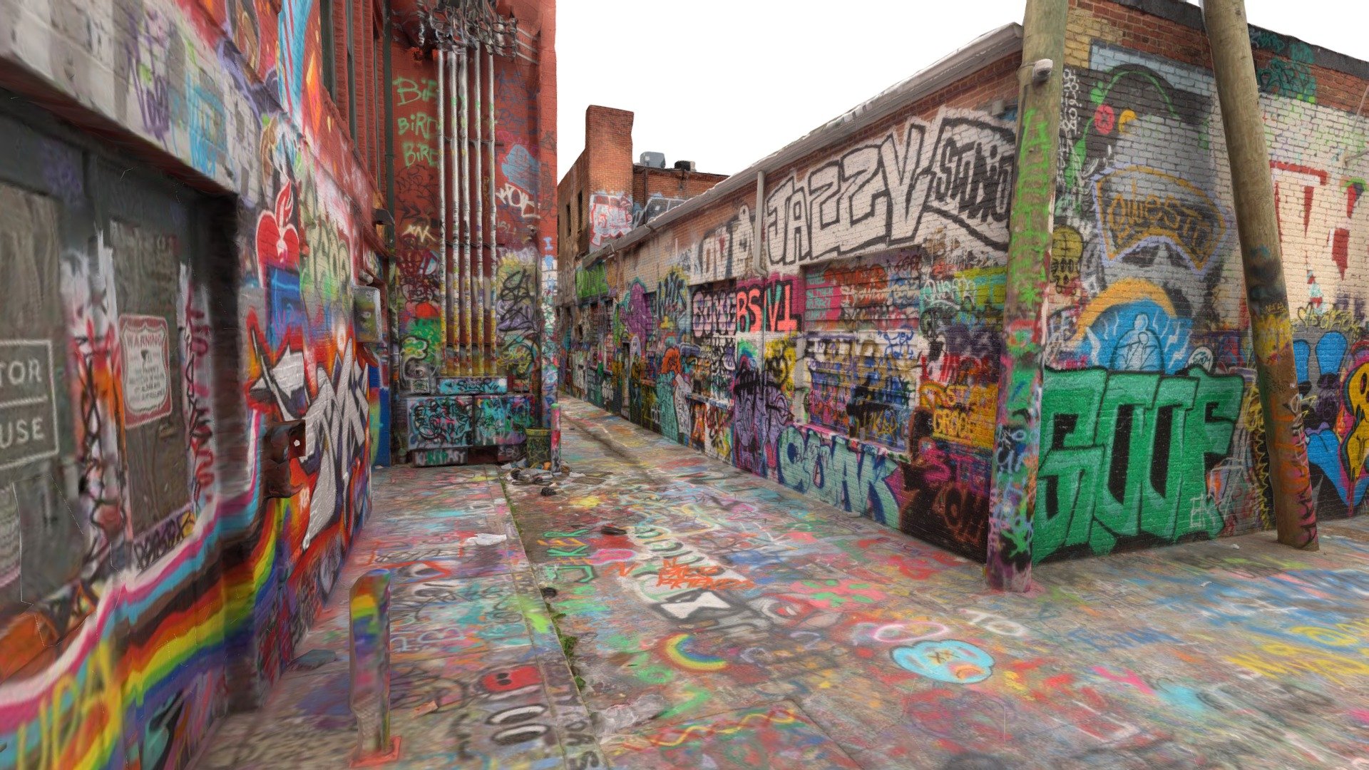 Graffiti Alley - Download Free 3D model by Katie Wolfe (@katiewolfe