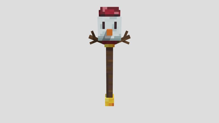 Snowman stick 3D Model