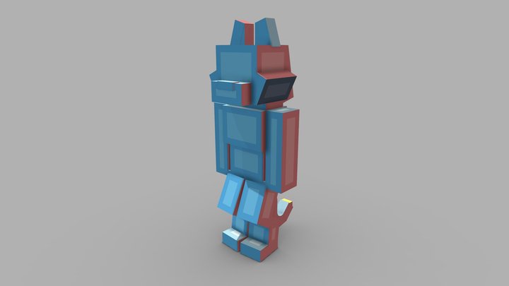 Minecraft Anthro Feline Model 3D Model