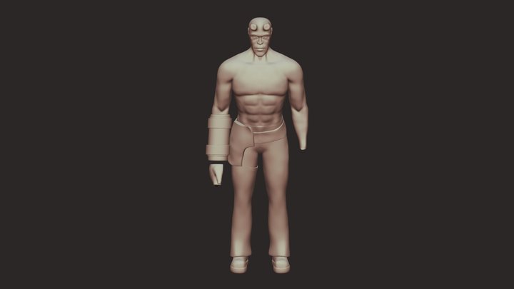 Hellboy primeira blocagem 3D Model