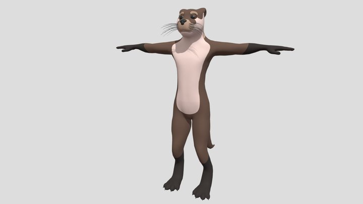 Otter humanoid 3D Model