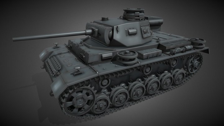Panzerkampfwagen III AUSF. J German Medium Tank 3D Model