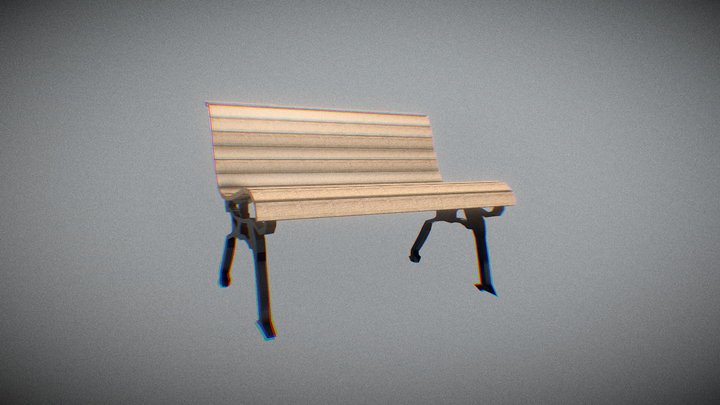 Banco no estilo de ps1 – Modello 3D gratuito STL