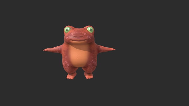 Frog_looking_Salamander 3D Model