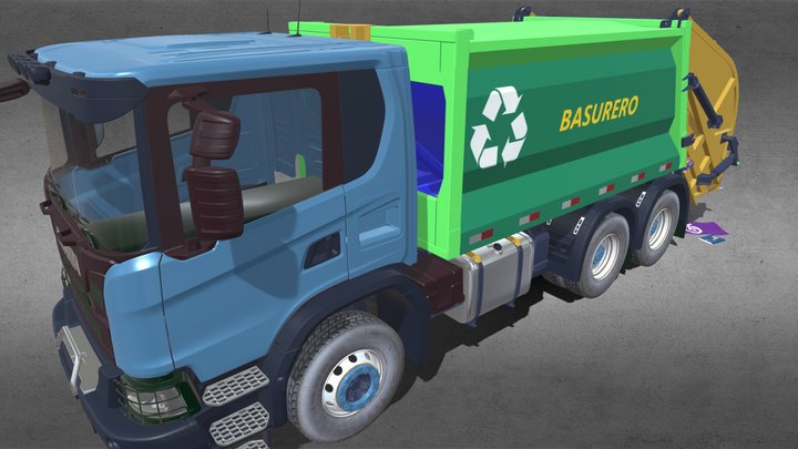 GARBAGE TRUCK 3D Model