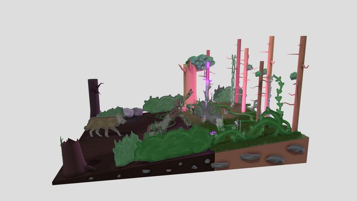 Cubeworld The Last Hope In The Forest 3D Model