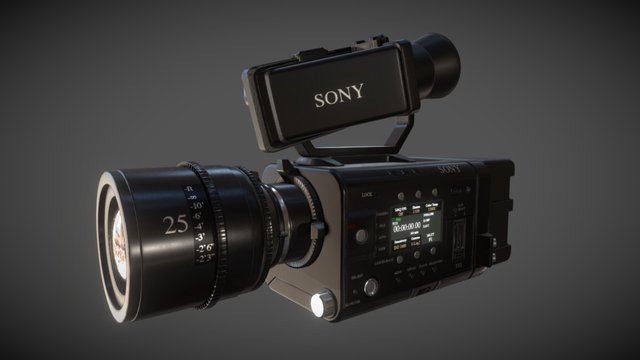 Sony PMW-F5 (Low Poly) v2 3D Model