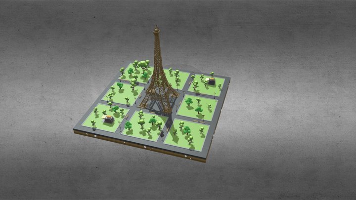 LOW_POLY_EIFFEL_TOWER 3D Model