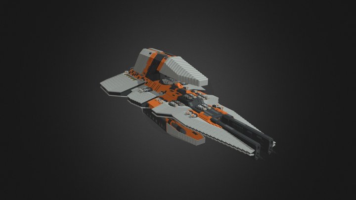 Athena Class Destroyer 3D Model