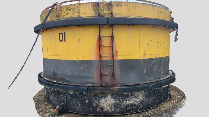 Giant wrecked buoy 3D Model