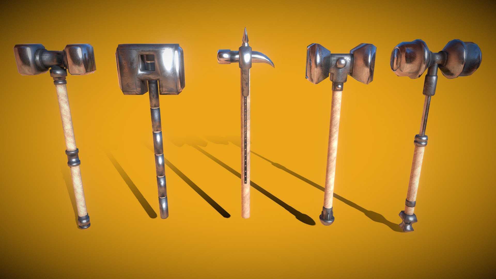 Real World - Medieval Hammers - Buy Royalty Free 3D model by ...