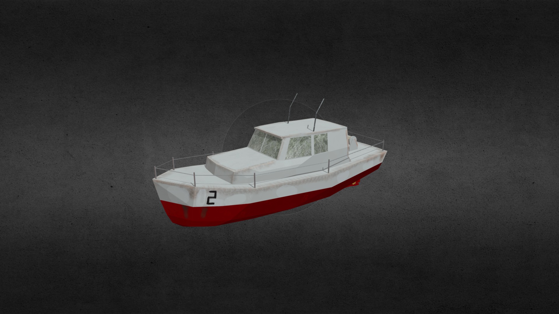 3D model fishing boat - This is a 3D model of the fishing boat. The 3D model is about a small boat on a surface.