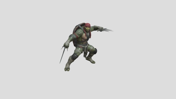 tmnt-raffaello-teenage-mutant-ninja-turtle-posed 3D Model