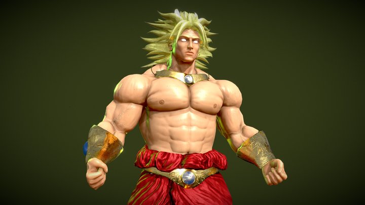 Super saiyajin infinito DRAGON BALL AF rigging Low-poly 3D Model