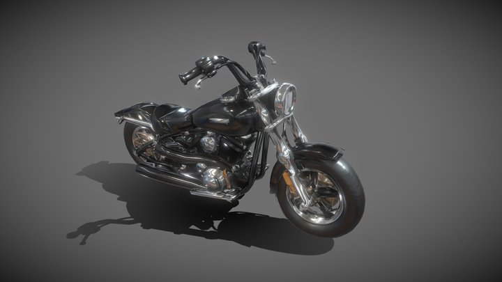 Harley Davidson Fatboy 1990 3D Model