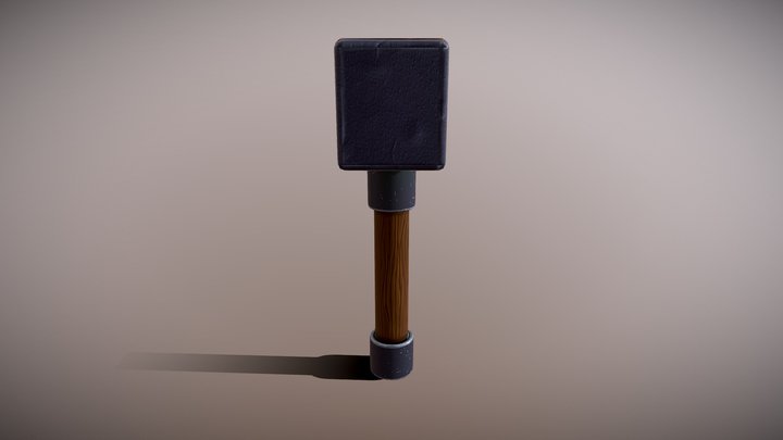 Stylized Hammer Game Ready Model 3D Model