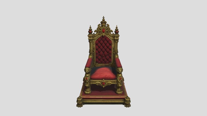Royal Throne 3d model 3D Model