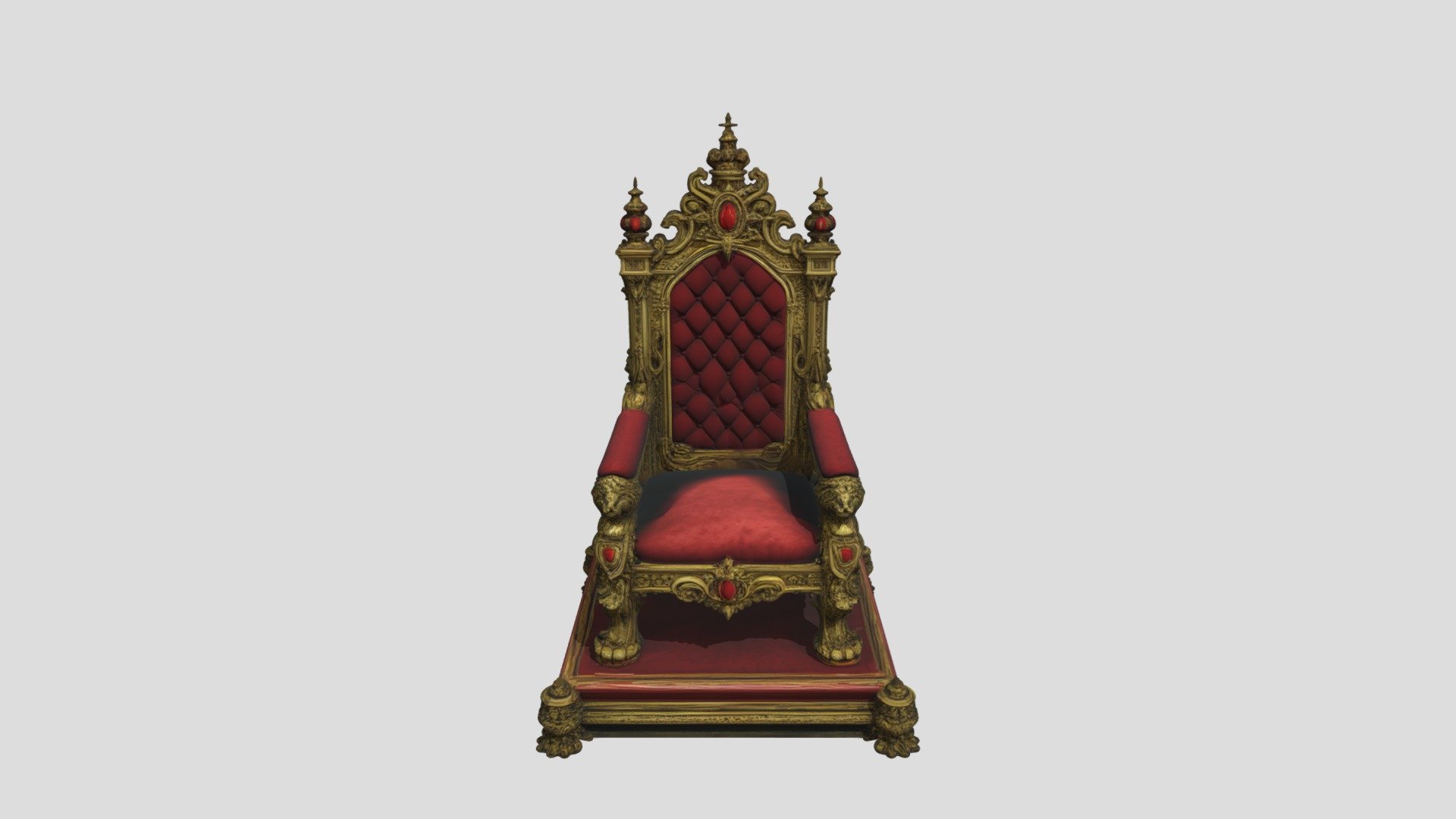 Royal Throne 3d model - 3D model by zubairsadiq0101 [9af9099] - Sketchfab