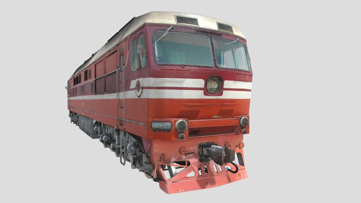 Diesel locomotive TEP70 3D Model