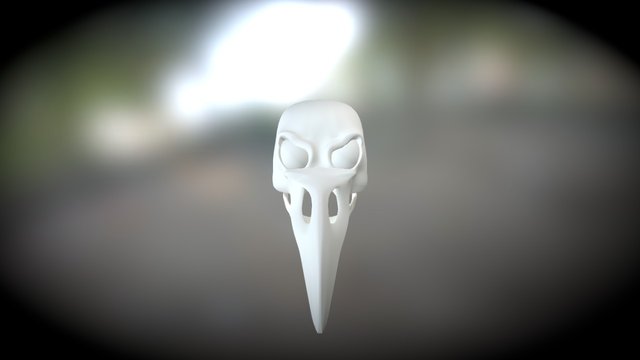 Sketch of Human-raven skull 3D Model