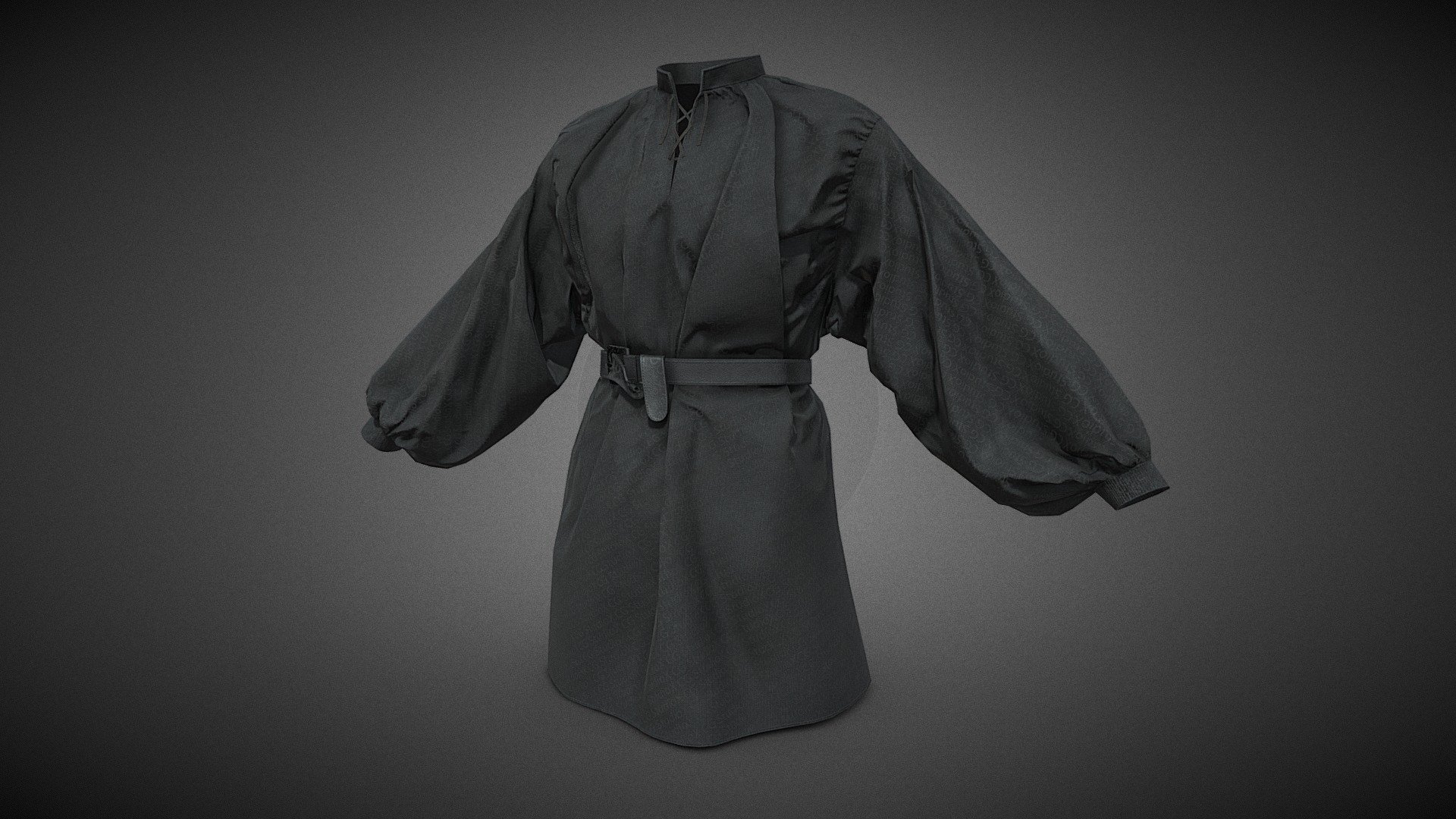 Full Black Medieval Shirt - Buy Royalty Free 3D model by CG StudioX ...
