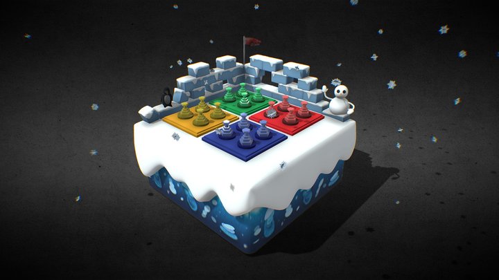 3D model Ludo - Board Game VR / AR / low-poly